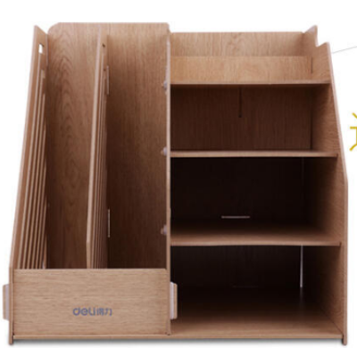 得力(deli)木質(zhì)纖維板創(chuàng)意文件架文件筐資料架文件欄辦公用品桌面收納整理 木質(zhì)纖維多功能 得力(deli)文件筐9842